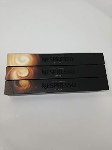 Nespresso Lot de 30 capsules - Chiaro, Scuro, Corto