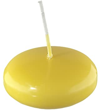 Unbekannt Kerzen, XXL Schwimmkerzen Citron Zitrone Gelb 5,5 x 8 cm, 8 Stück