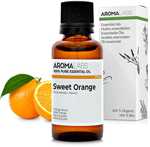 Arancia Dolce BIO (Citrus sinensis) - 30 mL - Olio Essenziale Chemiotipizzato e Certificato AB - Aroma Labs - Made in France