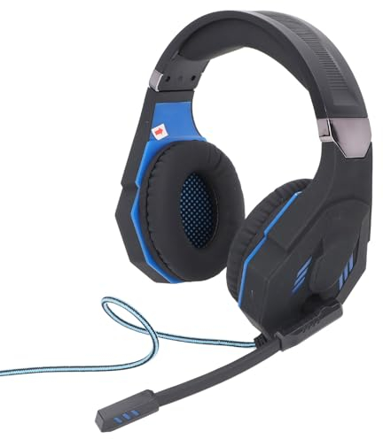 ASHATA PC Gaming Headset, USB Headset mit 7.1 Surround Sound, USB Gaming Kopfhörer mit Geräuschunterdrückendem Mikrofon, Kabelgebundenes Headset für PS5 Konsolen Laptop