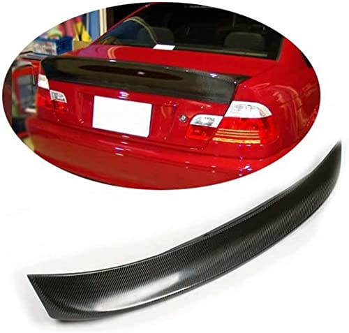 DUROD Premium Kohlefasermaterial Auto Heckspoiler für BMW E46 Sedan 4-Door 1999-2006, Kofferraumdeckel HeckflüGel Spoiler Flügel, 3M Kleber Einfache Installation