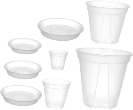 MERRYHAPY 4juegos Macetas De Plástico Transparente para Orquídeas De Qingshan Macetas De Transpirables para Plantas De Interior para Jardinería Casa