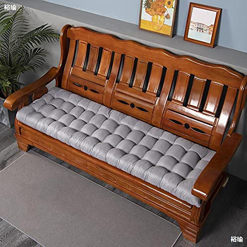 Outdoor Bankauflage Sonnenliege Auflage Hochlehner Sitzkissen mit Rutschfester Unterseite - Grau - 48 x 170 cm