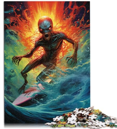 Puzzle für Erwachsene, 2000 Teile, Fantasie, Surfen, Außerirdischer, Stressabbau, Geburtstagsgeschenk, Geschenke, Wandkunst, 27,56 x 39,37 Zoll, für 14-Jährige