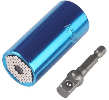 PGLVLZFGFN Clé dynamométrique Universelle 7-19mm tête for Douille multifonctionnelle Manche Universelle Manche for Main Ensemble d'outils Portables Outil for Main Professionnel Prise de Courant(Blu)