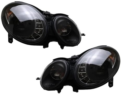 UMDJJU Per Benz E Per Classe W211 E200 2003-2009 Stile LED Auto Faro Gruppo Proiettore Lente Accessori Kit Fari Auto Fari Principali Anteriori