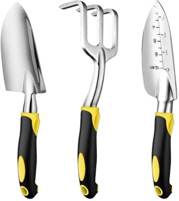 Attrezzo da giardino in alluminio per giardinaggio – Pala da giardino – Pala a mano – Rastrello a mano