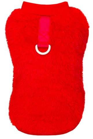 Izefia Suéter para Perro Ropa Prendas Suéteres de Vellón de Lana Suéteres de Invierno Cálidos Sudadera Suave Pijamas Chaleco con Diseño de Cara de Mascota Suéter para Perro Pequeño o Gato Mediano
