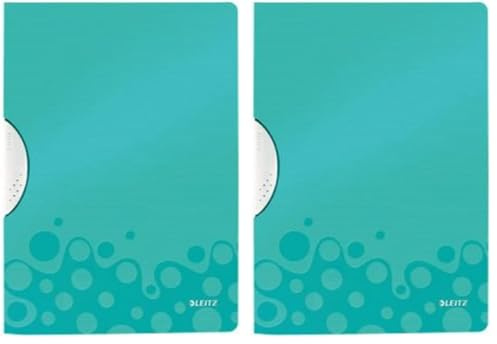 Leitz WOW ColorClip Klemmmappe (A4, PP) eisblau (Packung mit 2)