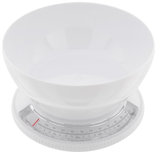 Judge Kitchen Traditional Compact White Bowl Scale, 2.2kg, Dishwasher Safe