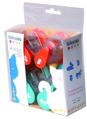 Artemio Set mit 4 Stanzern für Tiere, Kunststoff, Mehrfarbig, 11.2 x 4.6 x 14.7 cm