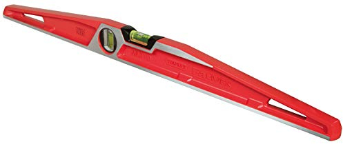 Stanley 1-42-314 Niveau Trapézoïdal Mlh 60 cm Gamme FatMax - Fabriqués en France - Structure Aluminium - Léger - Base Large - Grande Fiole Horizontale -Ergonomique - Semelle Usinée Noir/Rouge