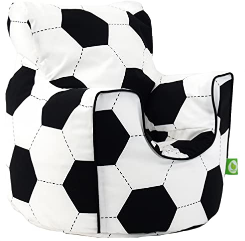 Cotton Football Bean Bag Arm Chair with Beans Child size
