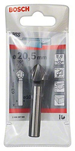 Bosch 2 608 597 509 - Svasatore conico, ø 20.5 mm, svasatura M 10, lunghezza complessiva 63 mm, ø gambo 10 mm