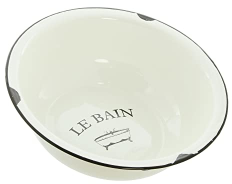 FRANK FLECHTWAREN Waschschüssel Le Bain, nostalgisches design im französischen flair, vielseitig einsetzbar Ø 34 x 10 cm