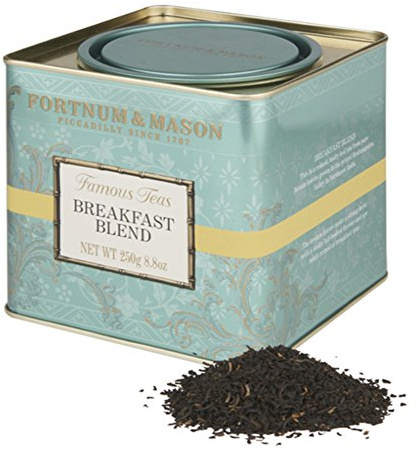 Fortnum and Mason British Tea, Breakfast Blend 250g Loose English Tea in a Gift Tin Caddy (1 Pack)