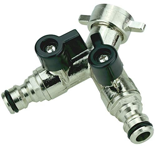 2-Wege Y-Verteiler drehbare Gewindeanschluss 3/4 Wasserverteiler Ausgänge 1/2 Stecksystem