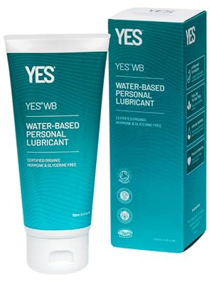 YES WB Water-Based Personal Lubricant | Intensely Hydrating Water-Based Lube | Certified Organic | Made Without Hormones or Glycerine | pH Matched (100ml)