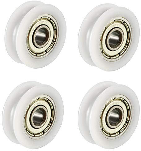Winwill® 4 st U spårhjul styrlager remskiva tätad skena boll möbler 6 x 32 x 10 mm 0,24 x 1,25 x 0,39 tum