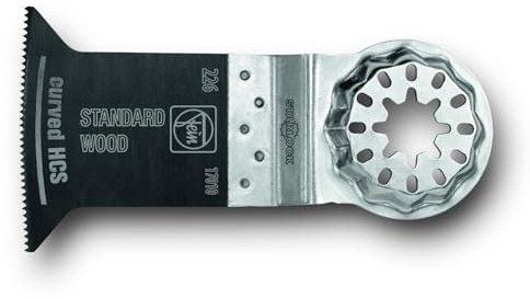 FEIN E-Cut Standard-Sägeblatt Curves, Ve. 5 St., Breite 50 mm, Länge 50 mm, Aufnahme Starlock, Geschränkte Verzahnung für alle Holz-, Gipskarton- und Kunststoffmaterialien