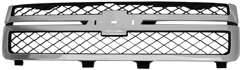 Garage-Pro Front Grille Assembly for 2011-2014 Chevrolet Silverado 2500 HD, Silverado 3500 HD, Chrome Shell with Painted Black Insert, Truck Grill - GM1200639C