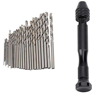 Fdit Mini-Handbohrer, drehbar, Mikro, Gedreht, mit Aufsätzen, Bohrwerkzeug, Kunststoff, Holz, drehbar, manuell für Basteln, Handwerk, 2