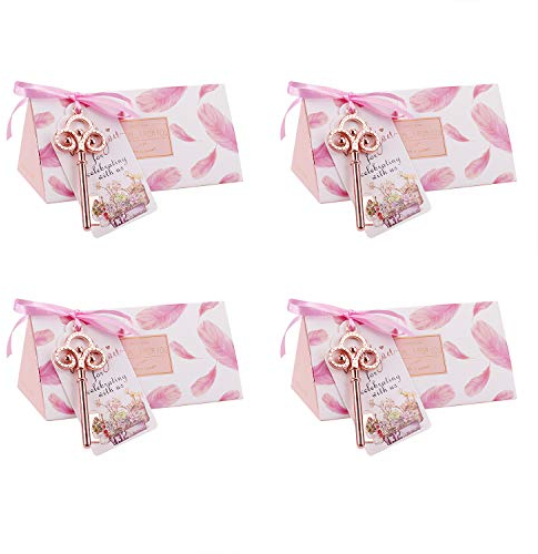 Chiave Apribottiglie 25 Pezzi Stile Vintage Skeleton Apri della di Bottiglia di Birra con Scatola di Caramelle e Tag Card per Decorazione di Matrimonio Banchetto