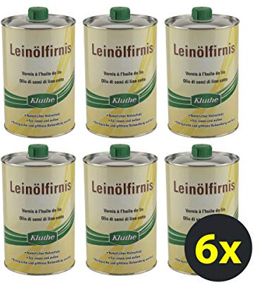 6x Kluthe Leinölfirnis 1 Liter
