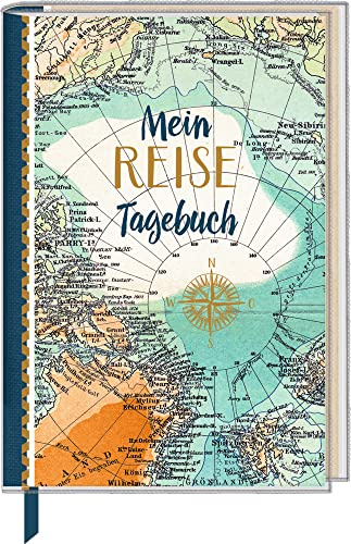 Eintragbuch mit Sammeltasche: Mein Reisetagebuch - Landkarte