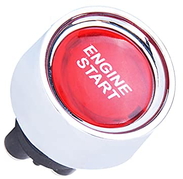 Pulsante Avviamento Auto 12V, Motore Interruttore Accensione Starter Universale, Pulsante Accensione Auto 12V 50A Start Engine Button Interruttore Momentaneo