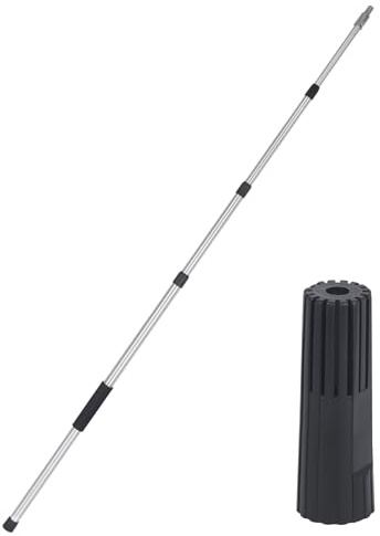 campMax Multi-Purpose Extension Pole Durable & Aluminum Paint Roller 3.6m | Anti-Slip Handle，Lightweight Telescopic Pole for High Ceilings Window Cleaning,Extendable Gutter/Duster Pole（Pole Only）