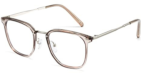 Cyxus Deko Brille Damen Herren Ohne Stärke mit Blaulichtfilter Mode Stil für PC TV Tablet（8130 Hellbraun）
