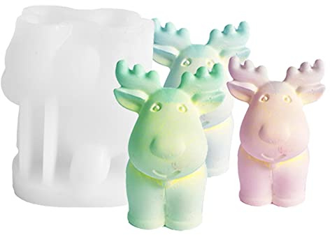 Fulenyi Elch Silikonform Hirsch Form Kerze Formen Seifenform Fondant Formen Schokoladenform Gießformen Geschenke Für Und Freunde