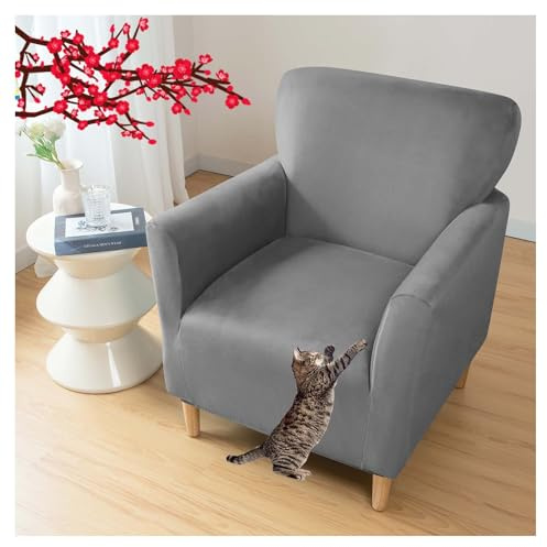 AQIGR Sesselbezug Stretch Sesselhusse, Sofaüberzug Clubsessel Sessel Bezug Cocktailsessel Armchair Sesselhussen mit Armlehne Hussen für Sessel für Eine Einfache Reinigung(B1)