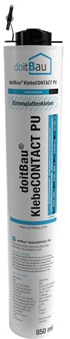 doitBau KlebeCONTACT PU-Schaum 850ml Profi Dämmplattenkleber Montageschaum Bauschaum, Verfüllen Kleben Abdichten, Schalldämmend u. Wärmedämmend, gering expandierend