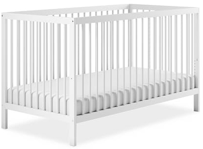 Ehrenkind® Babybett PUR 120x60 aus Buchenholz | Weiß | Kinderbett 9-Fach höhenverstellbar mit entnehmbaren Stangen | Baby Bett