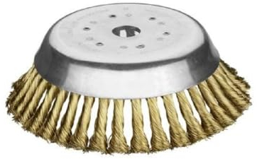 ISE Cepillo de alambre de acero universal chapado en latón de 155 mm con orificio central de 25,4 mm