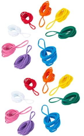 Vaguelly 96pcs Elastic Loom Loops Refill Pack for Boys and Girls Weaving Loom Bands Potholder Kit