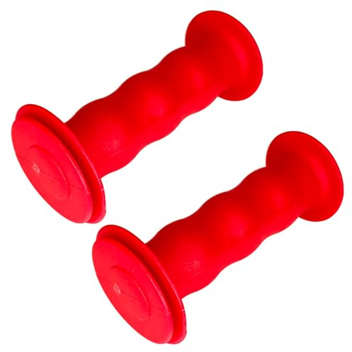 cyclingcolors Manopole impugnature Bici 85mm Manubrio 19mm MTB Vintage Bambino Antiscivolo Bicicletta, Rosso