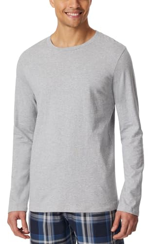 Schiesser Herren Schlafshirt Kurzarm Rundhals Bio-Baumwolle - Mix + Relax