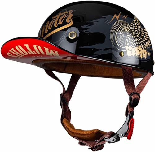 Frauen Mofa Helm Herren Retro Motorrad Halbhelm MäNner Mit Fahrradbrille Fahrradvisier Halbschalenhelm Halbschale Roller-Helm Halbhelme Motorradhelm Mit ECE Genehmigt Cruiser Chopper Scooter Helm