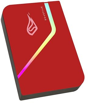 SureFire Gaming SSD 1 to Disque Dur Externe SSD USB 3.2 Gen 1 Extension de Stockage Portable Compatible avec Mac, Windows, PS5 et Xbox, Rouge