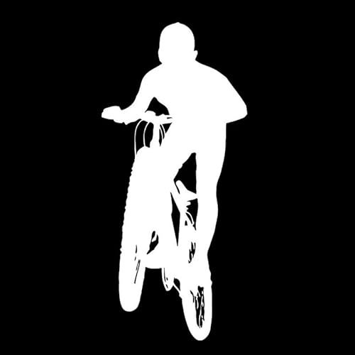 JIFENLI Autoaufkleber 8CM * 17,3CM Mode Sport Radfahren Aufkleber Auto Aufkleber Schwarz/Silber Vinyl