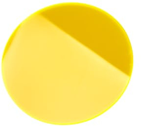 Modulärt akrylglas GS-fönster, färger, mångsidig användbar och fluorescerande akrylglasruta för ljusobjekt och belysningsändamål, 3 mm tjock akrylskiva i Ø 80 mm, gul transparent