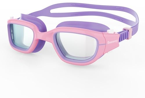 BEEWAY Kids Swimming Goggles for Boys Girls Age 6-14 Anti Fog & Leak Proof