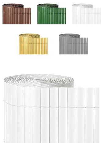 IBEROGARDEN | Cañizo PVC Doble Cara 1600 g/m² | Diferentes Medidas | Alta Resistencia UV | Con Fijaciones incluidas | Varios modelos (BLANCO, 1 X 3 METROS)