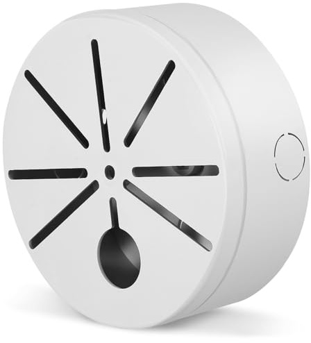 DECORNIJIA Boîte de Dérivation Ronde Aluminium pour Caméra Extérieure Capacité et Facile à Installer Protection Câbles Intérieure et Extérieure