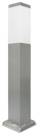 LED Universum - LED Wegeleuchte FREDDY 50cm Silber Edelstahl Außenleuchte Stehleuchte Sockelleuchte Pollerleuchte für Garten, Einfahrten und Wege IP44 E27 Fassung