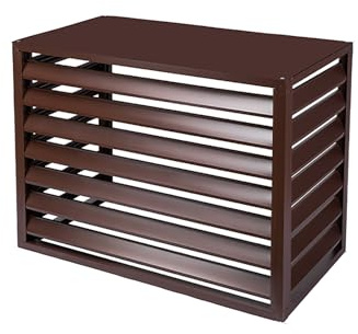 Écran de protection en aluminium pour climatiseur - Clôture d'intimité - Protection pour pompe à chaleur - Résistant aux intempéries - Rangement extérieur
