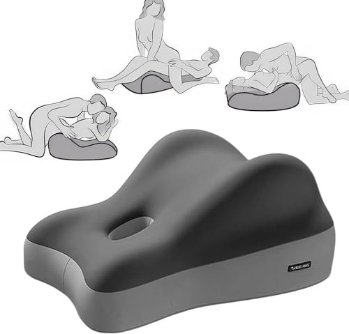 Oreillers pour Couples – Coussin Jambes Ergonomique en Mousse à Mémoire, Cuddle Pillow for Couples, Soulage la Pression, Soutien Lombaire et Confort pour Position Assise ou Allongée (Gris chiné)